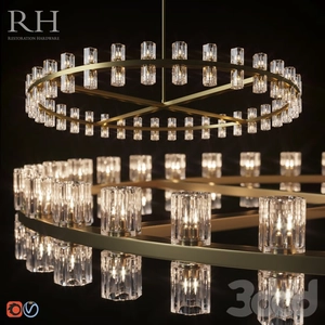 لوستر گرد کریستالی RH_ARCACHON_ROUND_CHANDELIER_60