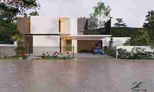 طراحی نما ویلایی مدرن برای اسکچاپ