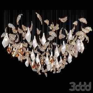 لوستر با آویز های ریز