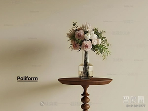 گلدون روی عسلی چوبی نئوکلاسیک