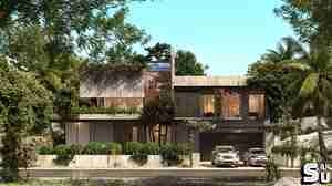 ویلایی مدرن در آغوش طبیعت برای اسکچاپ