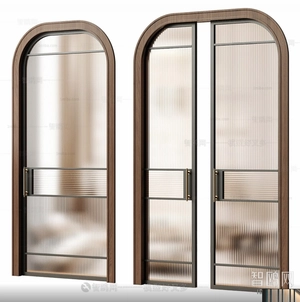 درب شیشه ای با کرو یا منحنی بالا