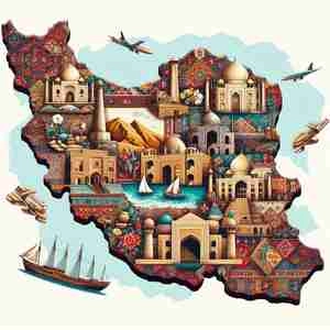 4 طرح نقشه ایران برای بک گراند با کولاج طرح های سنتی
