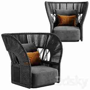 صندلی دسته دارکشی  Talenti Cliff Deco armchair