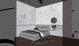 طراحی داخلی اتاق خواب مدرن برای اسکچاپ