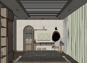 طراحی اتاق خواب مینیمال برای اسکچاپ