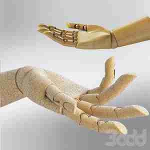 آبجکت دست چوبی مجسمه فیگور Wooden hand, model for artists