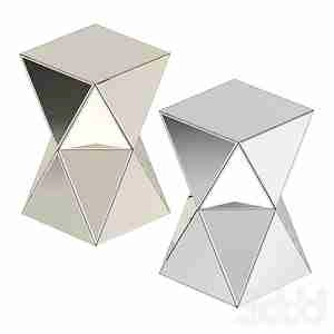 عسلی آینه ای تشکیل شده از مثلثCoffee tables Kare Luxury Triangle