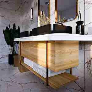 طراحی حمام و سرویس بهداشتی مدرن و مینیمال برای اسکچاپ