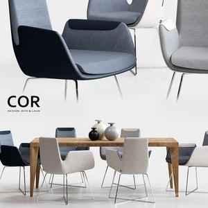 صندلی COR Cordia و میز میز دلتا