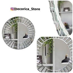 آینه دکوراتیو تراش خورده نقره ای