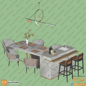 انواع میز و صندلی ناهارخوری برای اسکچاپ