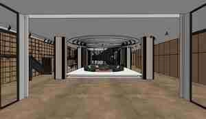 طراحی داخلی کافه کتاب برای اسکچاپ