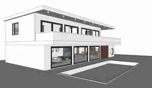 طراحی داخلی و نما ویلا مدرن برای اسکچاپ