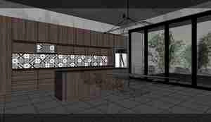 طراحی نما و داخلی ویلا مدرن در دل جنگل برای اسکچاپ