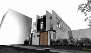 طراحی نما ویلا مدرن برای اسکچاپ