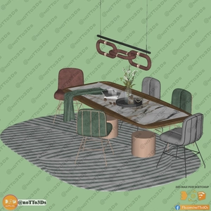 انواع میز و صندلی ناهارخوری برای اسکچاپ