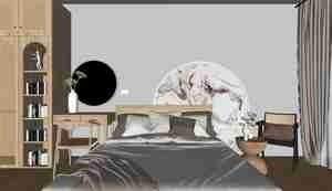 طراحی داخلی و نمای ویلای مدرن با ترکیب متریال چوب و بتن برای اسکچاپ