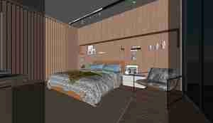 طراحی داخلی اتاق خواب مدرن برای اسکچاپ