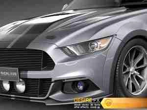 Ford Mustang GT500 Eleanor 2015 3D Model مدلینگ ماشین