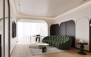 طراحی داخلی مینیمال با رنگ‌های خنثی و جزئیات شاخص 2