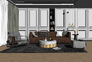 طراحی نشیمن به سبک نئوکلاسیک در اسکچاپ