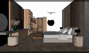 طراحی داخلی اتاق خواب مدرن برای اسکچاپ