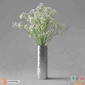 گلدان تزیینی گل مریم برای اسکچاپ