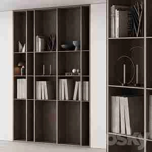 قفسه کتاب چوبی دکور  bookcase and rack  wooden with decor