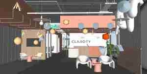طراحی داخلی سالن انتظار مجموعه تبلیغاتی برای اسکچاپ
