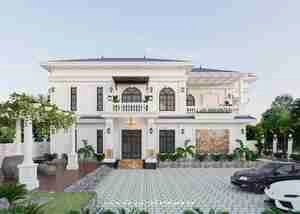 طراحی ویلا و محوطه مدرن برای اسکچاپ