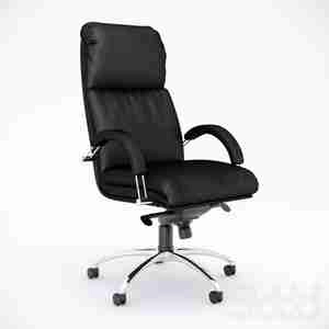 صندلی چرمی اداری چرخدار رنگ مشکی Office Armchair  Nadir