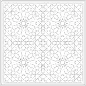 طرح اسلیمی خام قاب مربع