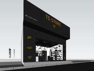 طراحی داخلی فروشگاه لوازم ورزشی برای اسکچاپ