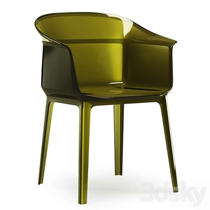 صندلی سبز مدرن دسته دار (Kartell)