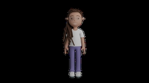 دختر 3d ایستاده