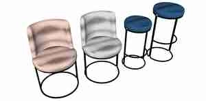 صندلی آشپزخانه از برند West Elm Cora Chairs برای اسکچاپ