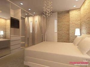 دیزاین اتاق خواب بارنگ های سفید وکرمی