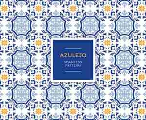 تکسچر Azulejo Seamless Pattern