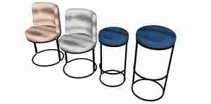 صندلی آشپزخانه از برند West Elm Cora Chairs برای اسکچاپ
