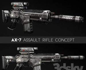 مدل سه بعدی AX7 Assault Rifle