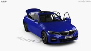 BMW 3 Series M-Sport sedan with HQ interior 2019 3D Mode