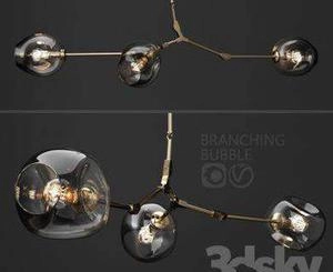Branching Bubble 3 Lamps by Lindsey Adelman DARK GOLD