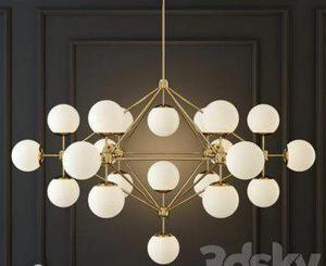 لوستر مدرن HANDELIER MODO CHANDELIER WHITE GLASS DESIGNED