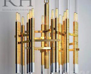 لوستر استوانه ای Restoration Hardware LYNX CHANDELIER 25