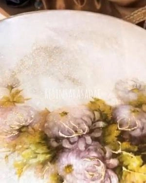 استند دو طبقه رزین و برنز