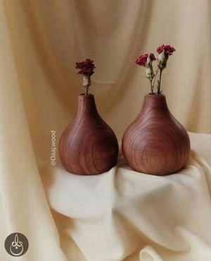 گلدان ست دوعددی جنس چوب