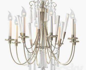 لوستر کلاسیک Elegant Chandelier with Crystals by Lightolie