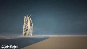 انیمیش نمایش ساختار سازه برج العرب