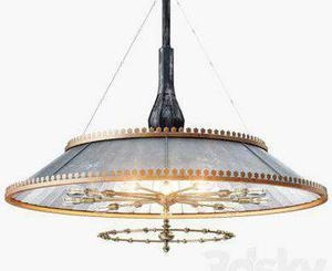 لوستر مدرن Grand 1800s Wheeler Mirrored Lamp